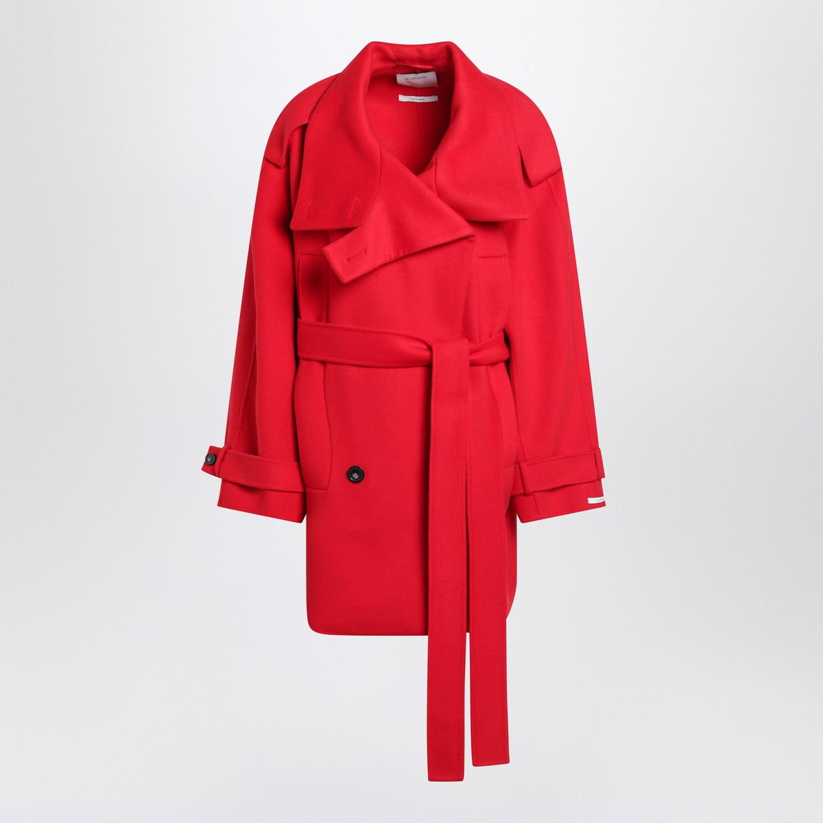 Sportmax Short red wool trench coat Sportmax