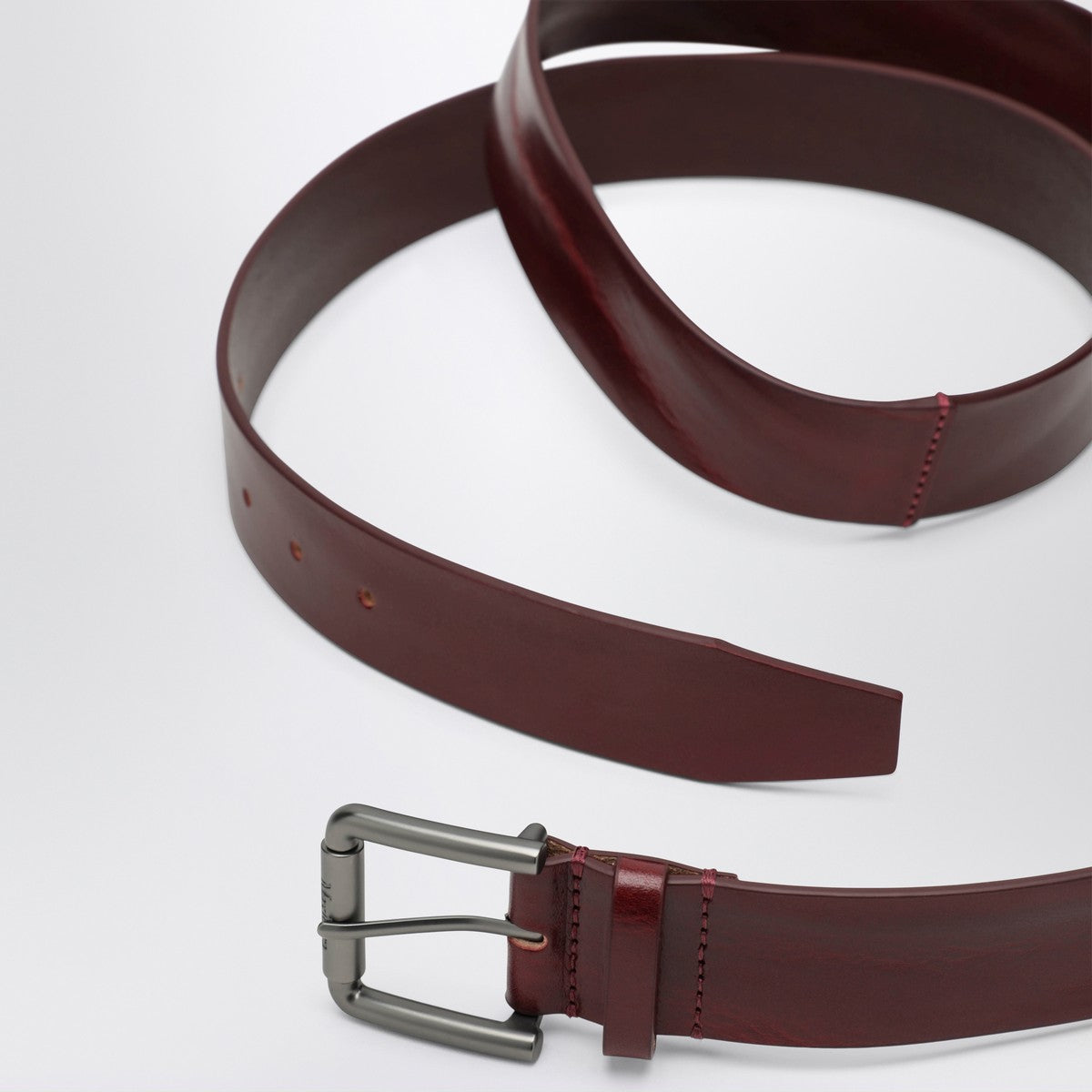 Max Mara Long Belt in Antique Pink Leather Max Mara