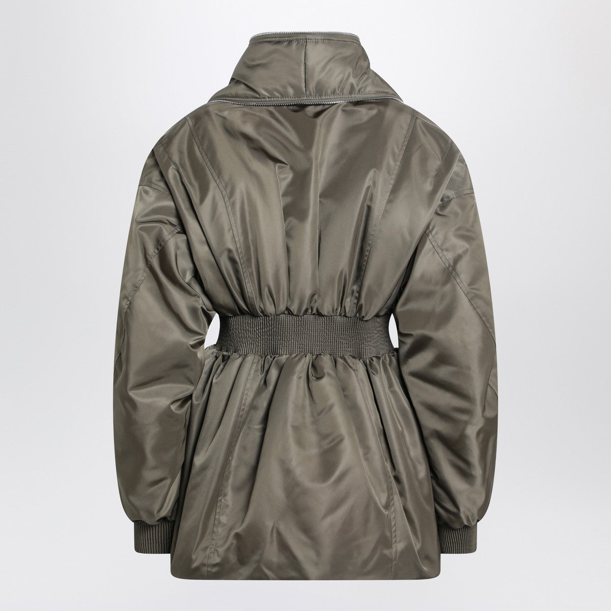 Givenchy Khaki shawl-collar bomber with zip Givenchy
