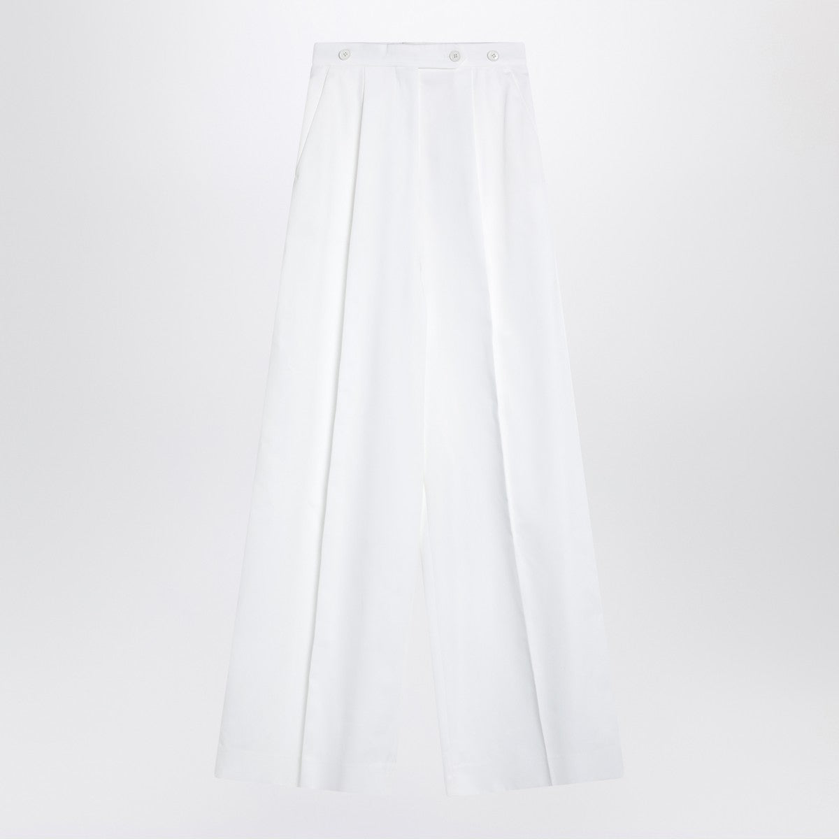 Givenchy White pleated cotton trousers Givenchy