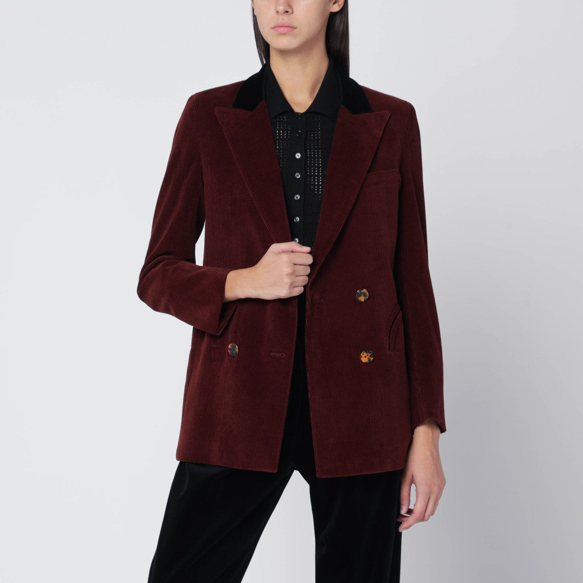 Blazé Milano Blazer Classic Touch in bordeaux velvet Blazé Milano
