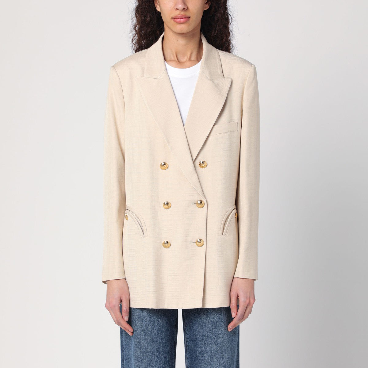 Blazé Milano Everynight ivory double-breasted jacket Blazé Milano