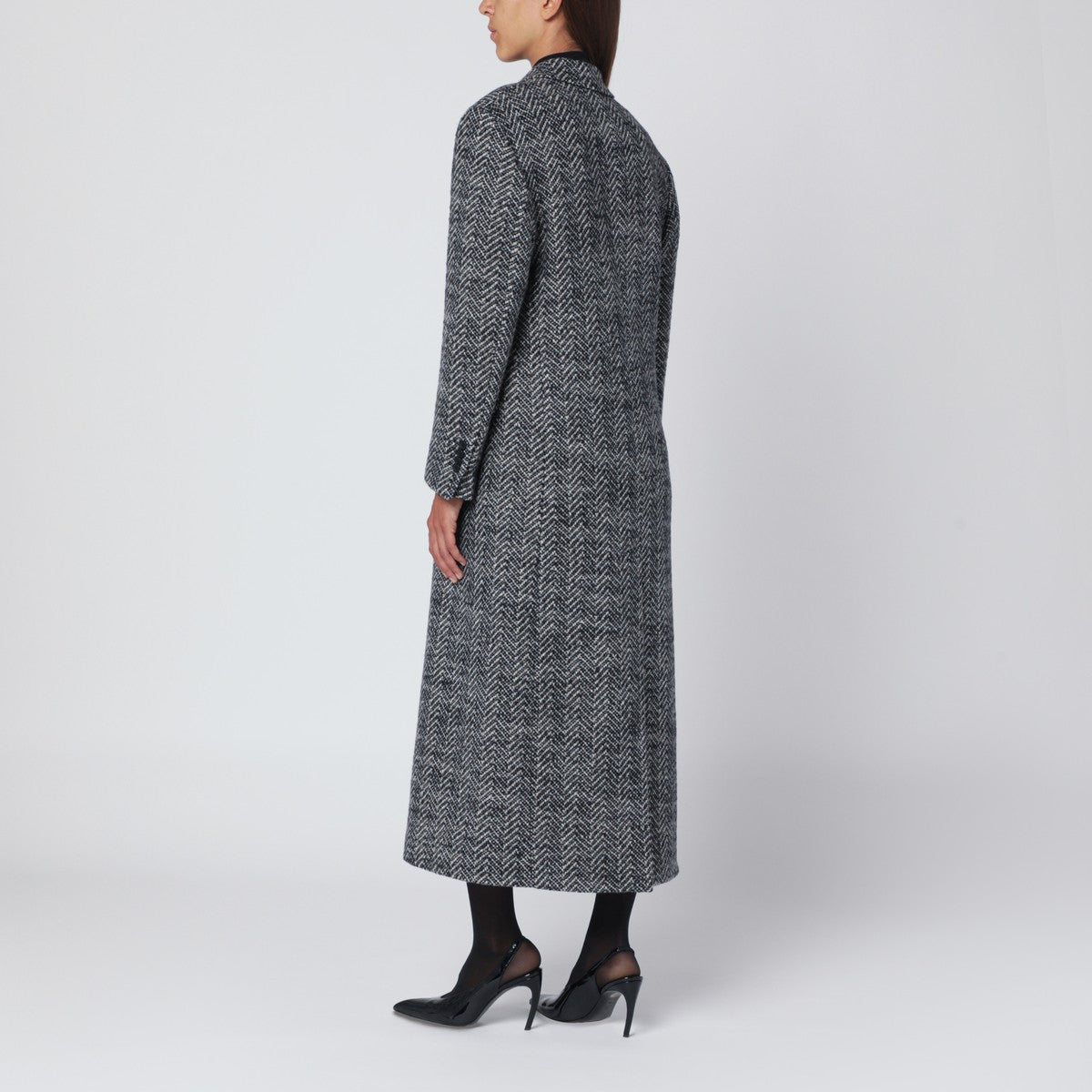Tagliatore Black houndstooth double-breasted coat Tagliatore