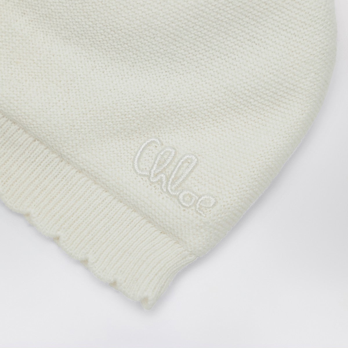 Chloé White hat and booties set Chloé