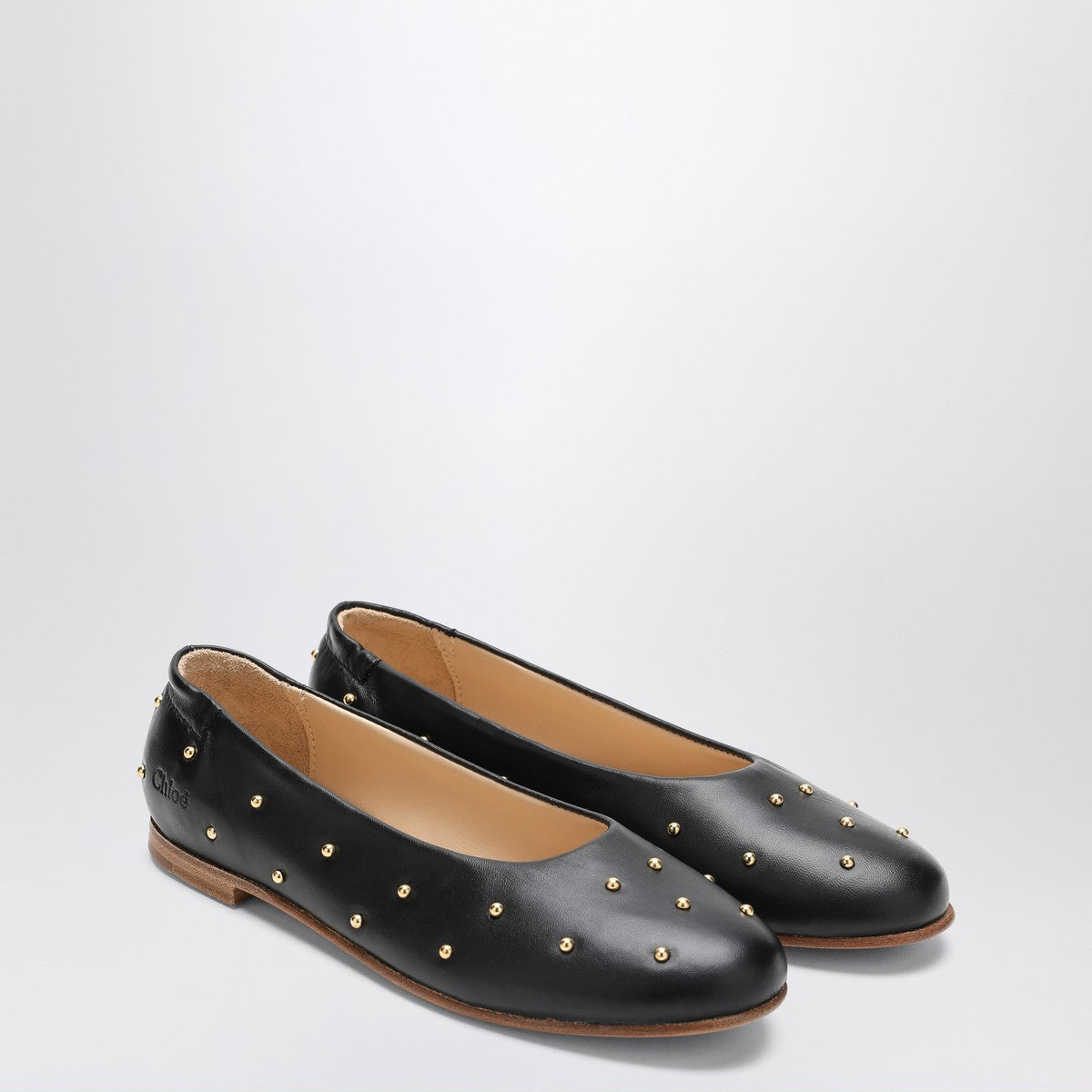 Chloé Black ballet flats with small studs Chloé
