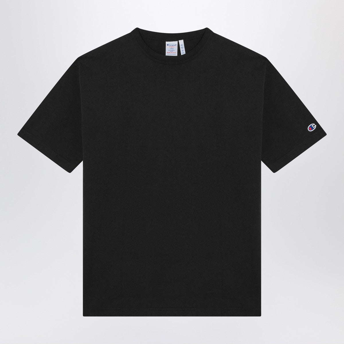 Champion Black cotton crew-neck T-shirt
