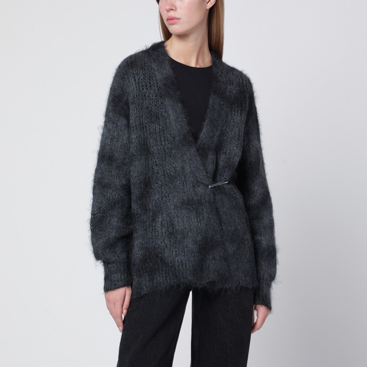 ISABEL MARANT Mylene cardigan in spray-effect kid mohair and wool Isabel Marant