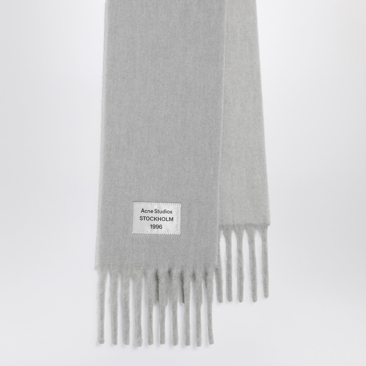 Acne Studios Grey/light grey scarf in wool and alpaca blend Acne Studios