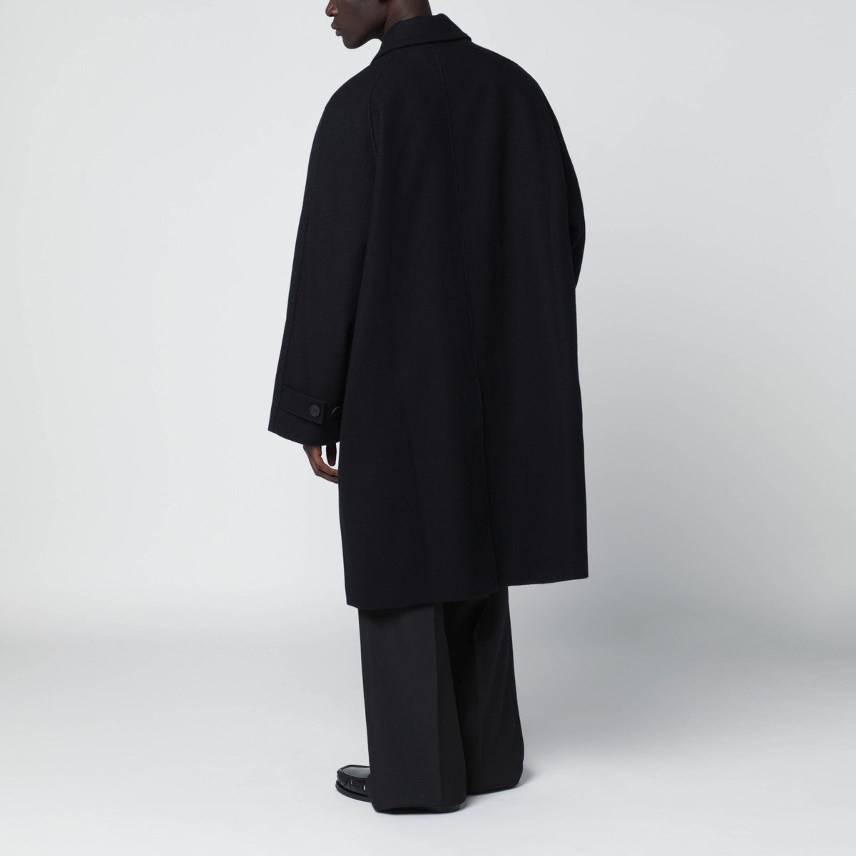 STUDIO NICHOLSON Dark navy blue coat in wool blend Studio Nicholson
