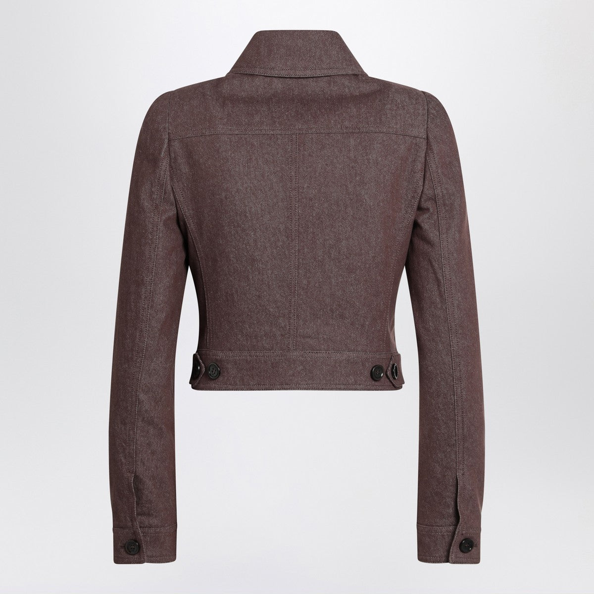 Max Mara Cropped brown denim-effect jacket Max Mara