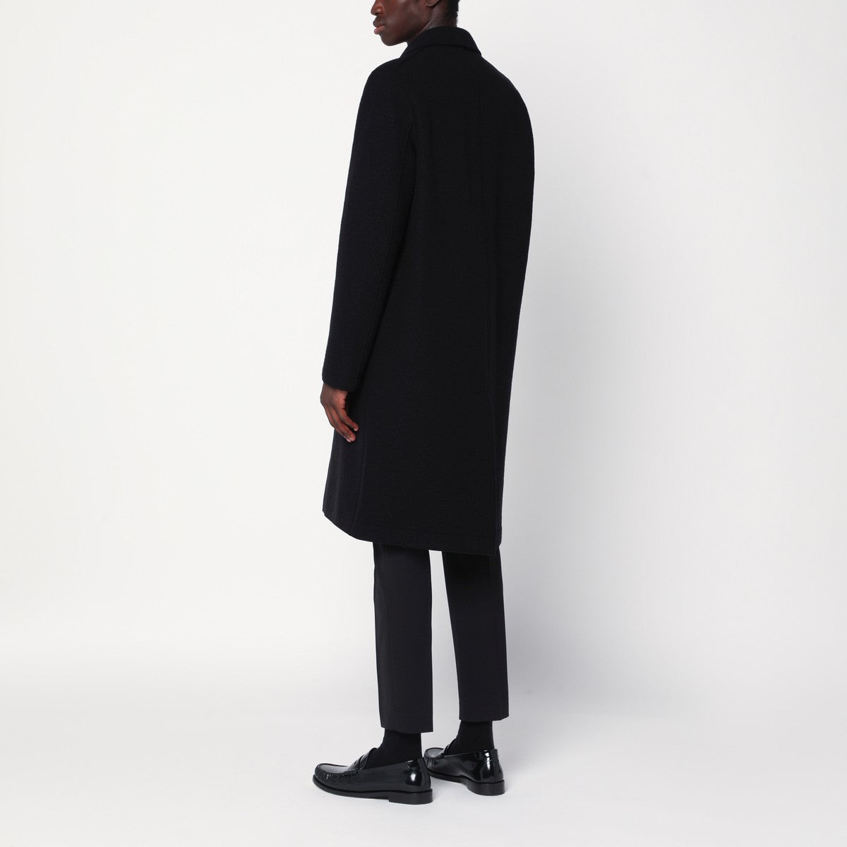 Harris Wharf London Black single-breasted wool coat Harris Wharf London