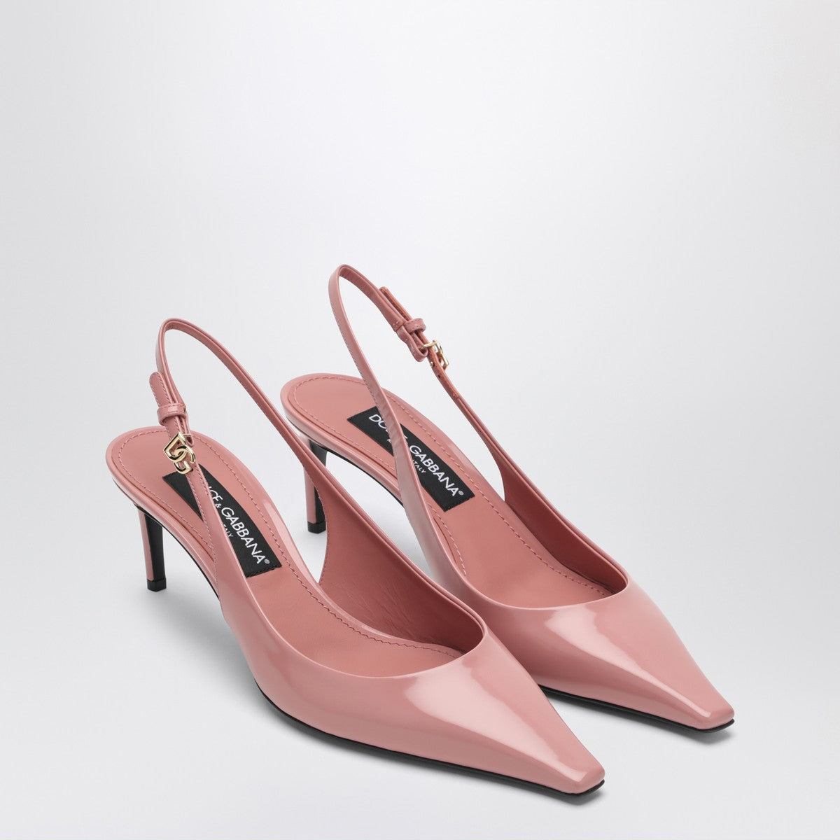 Dolce & Gabbana Dolce&Gabbana Pink leather slingback with décolleté Dolce & Gabbana
