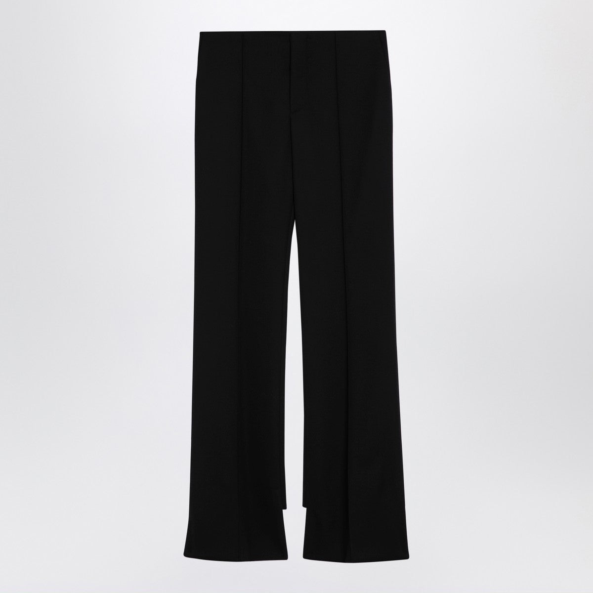 Chloé Black asymmetrical wool trousers Chloé