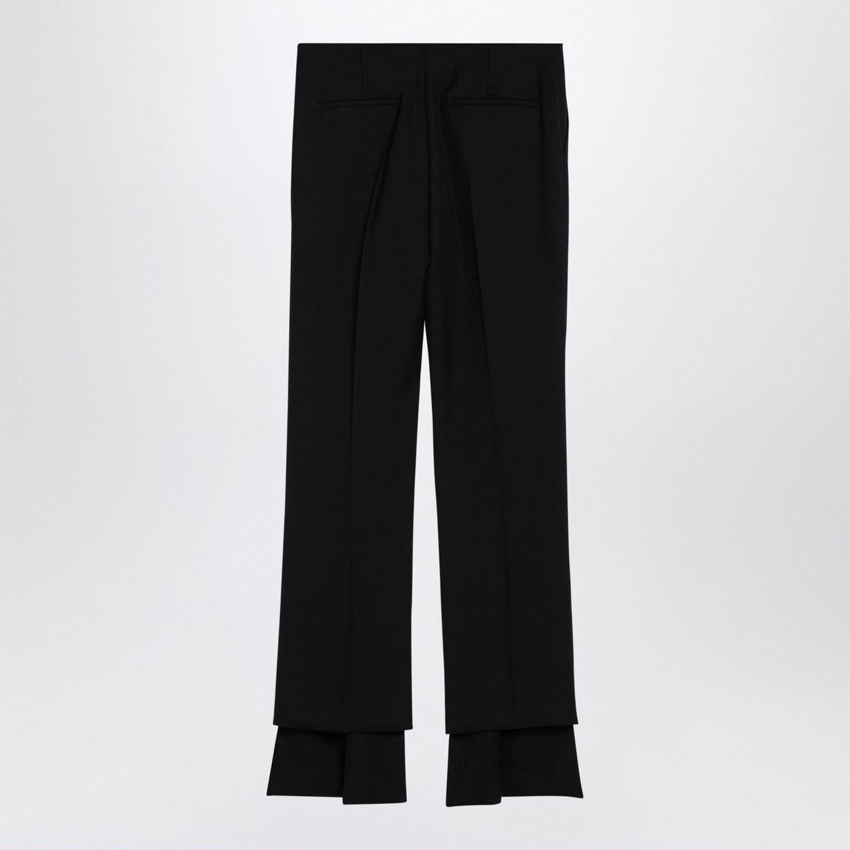 Chloé Black asymmetrical wool trousers Chloé