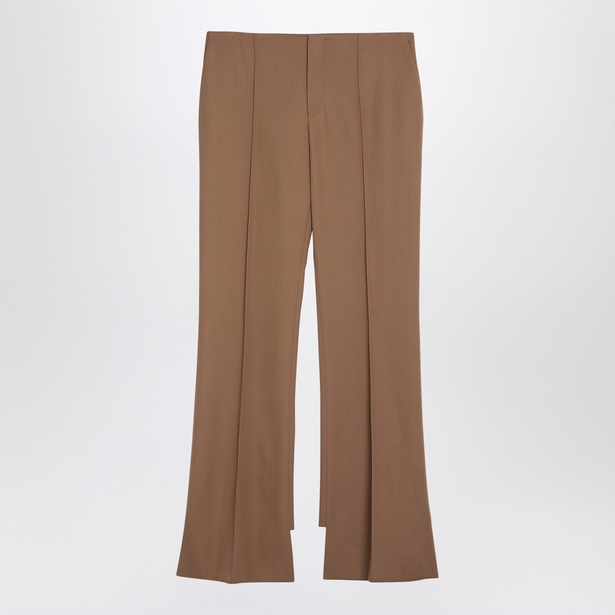 Chloé Beige asymmetrical wool trousers Chloé