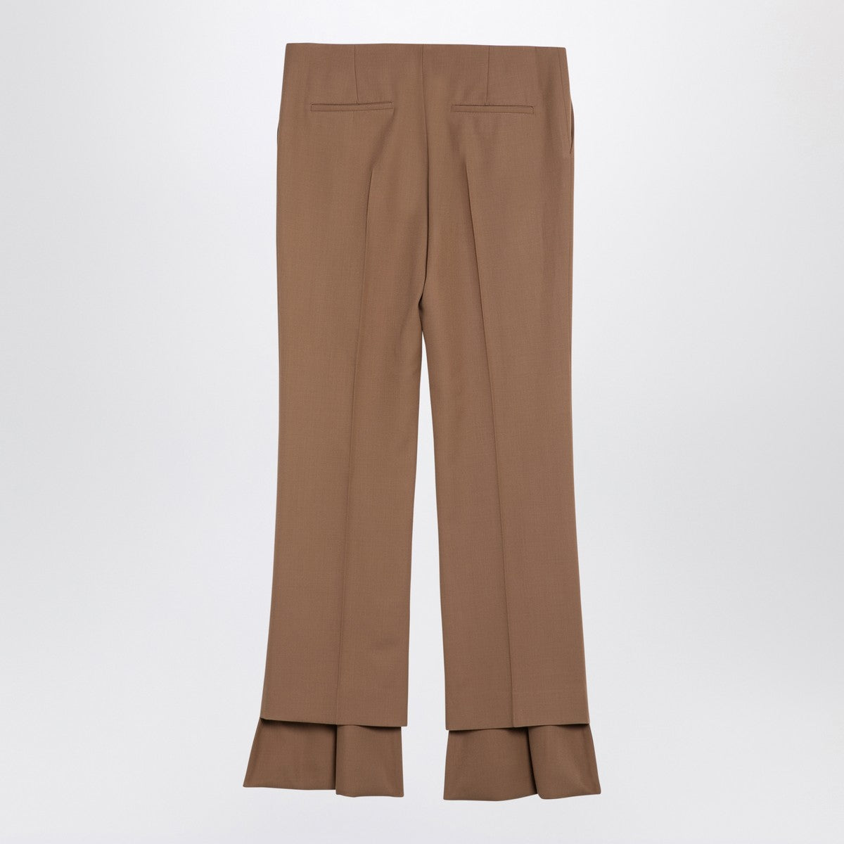 Chloé Beige asymmetrical wool trousers Chloé