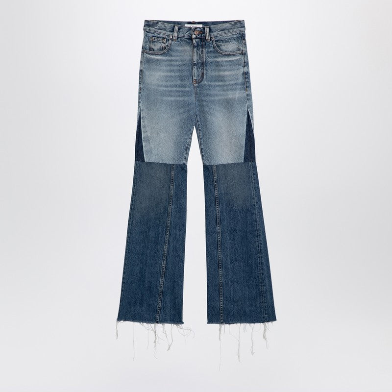 Chloé Three-coloured patchwork denim jeans Chloé