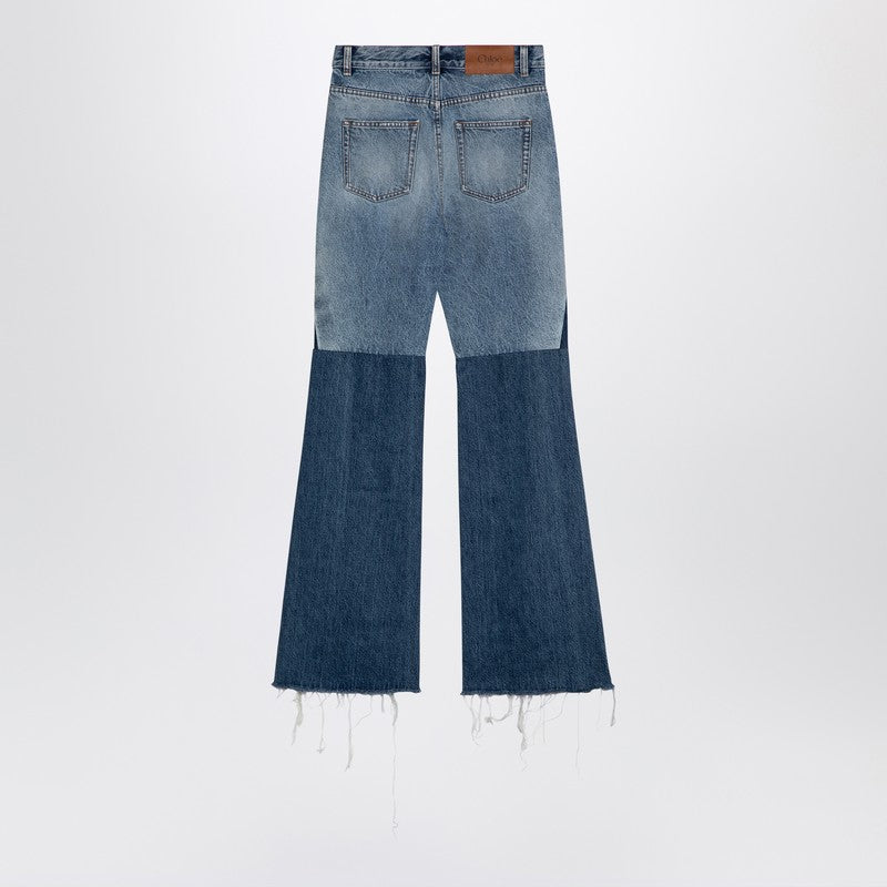Chloé Three-coloured patchwork denim jeans Chloé