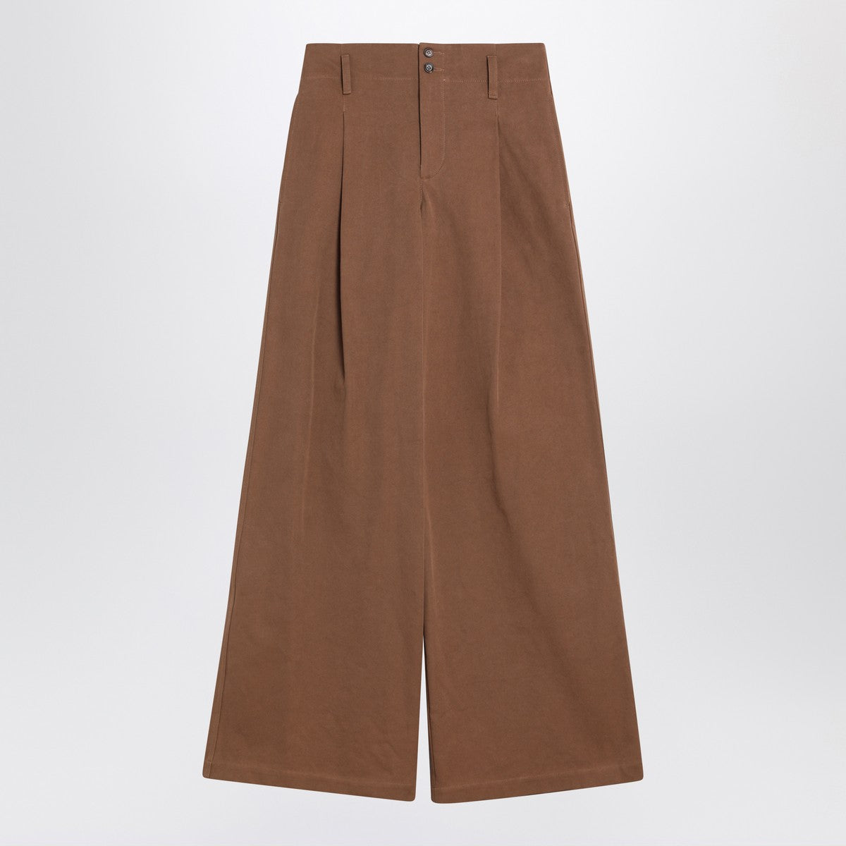 Chloé Brown palazzo pants in cotton Chloé