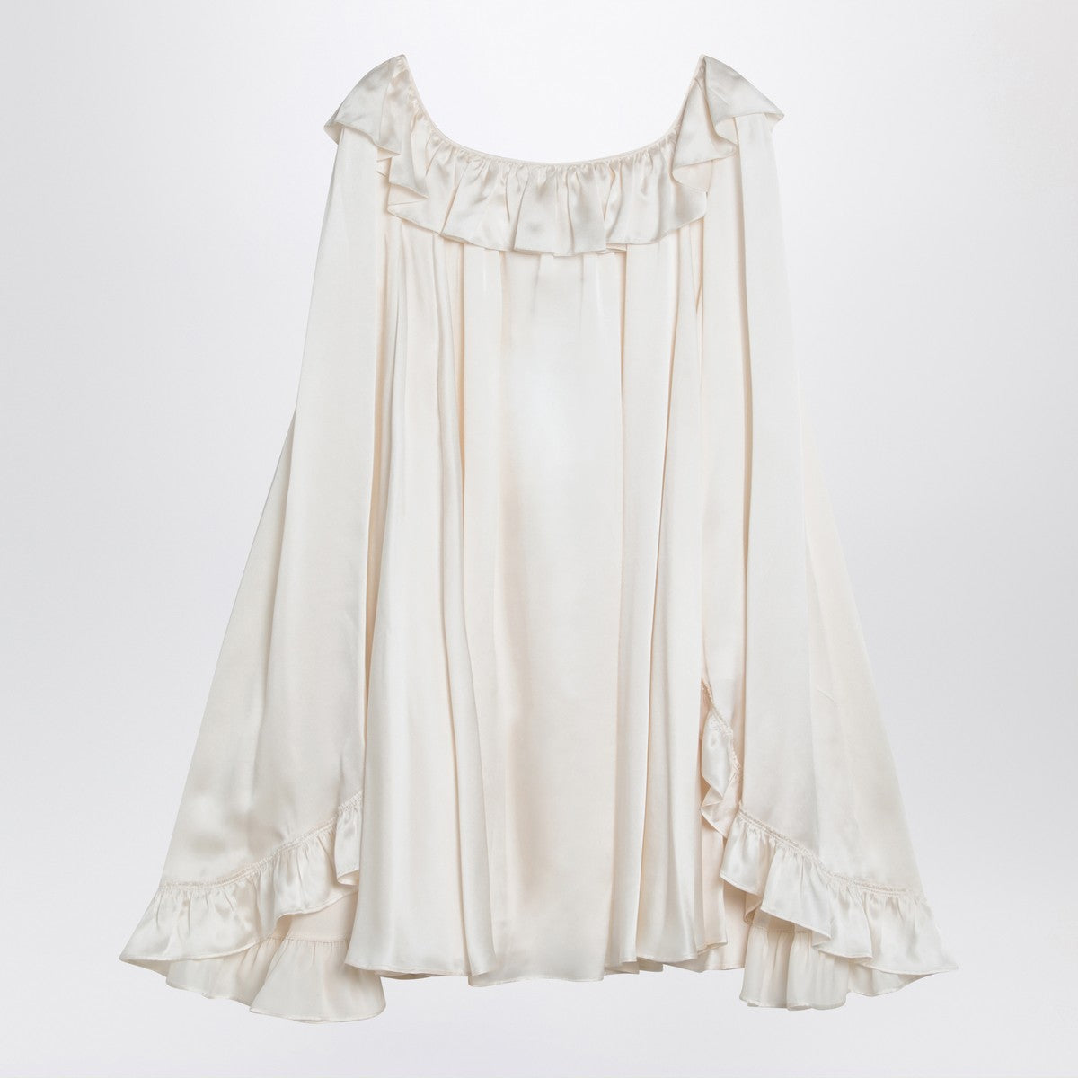Chloé Milky white mini dress in silk Chloé
