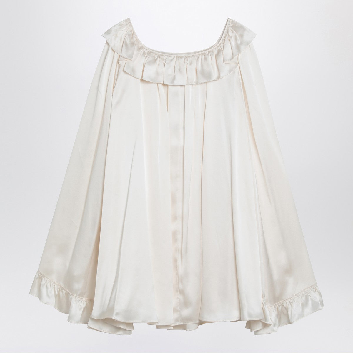 Chloé Milky white mini dress in silk Chloé