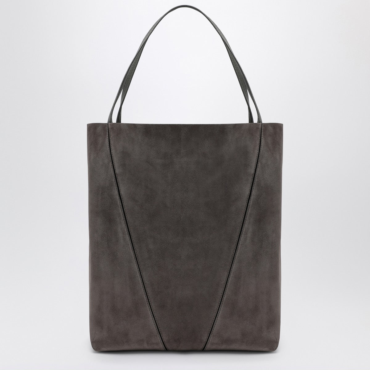 Large Chloé Spin tote bag in grey suede Chloé