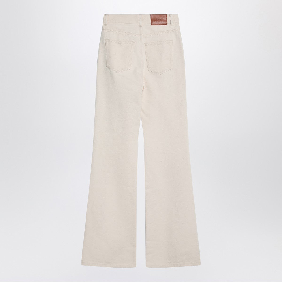 Chloé Ivory flared denim trousers