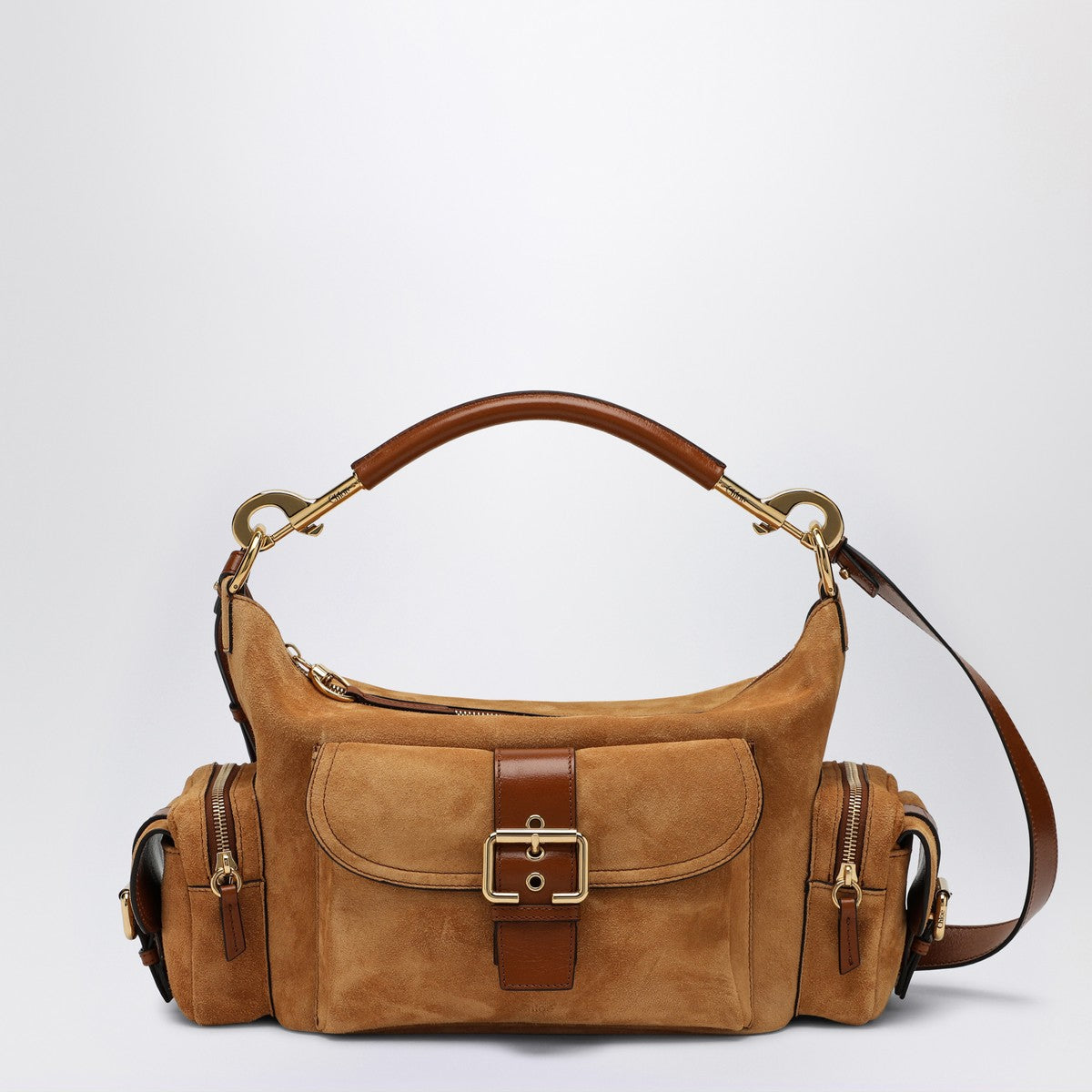 Chloé Tan coloured suede leather Camera bag Chloé