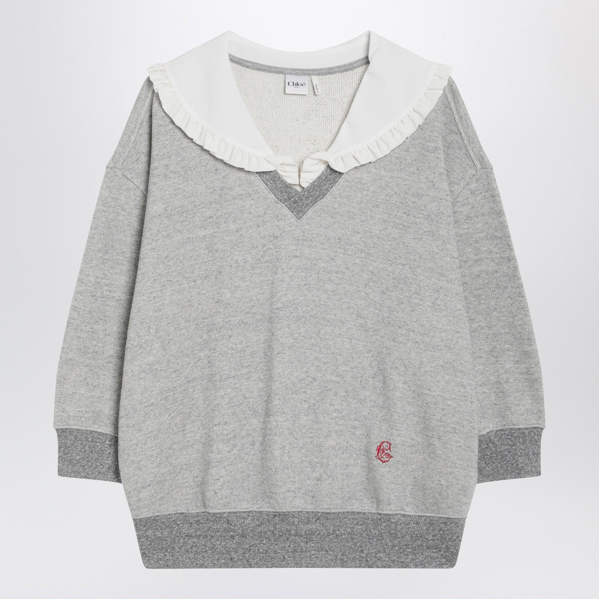 Chloé Gray marl fleece sweatshirt Chloé