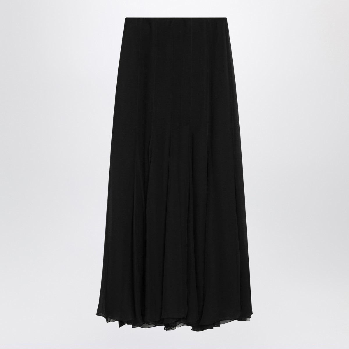 Chloé Black silk muslin maxi skirt Chloé