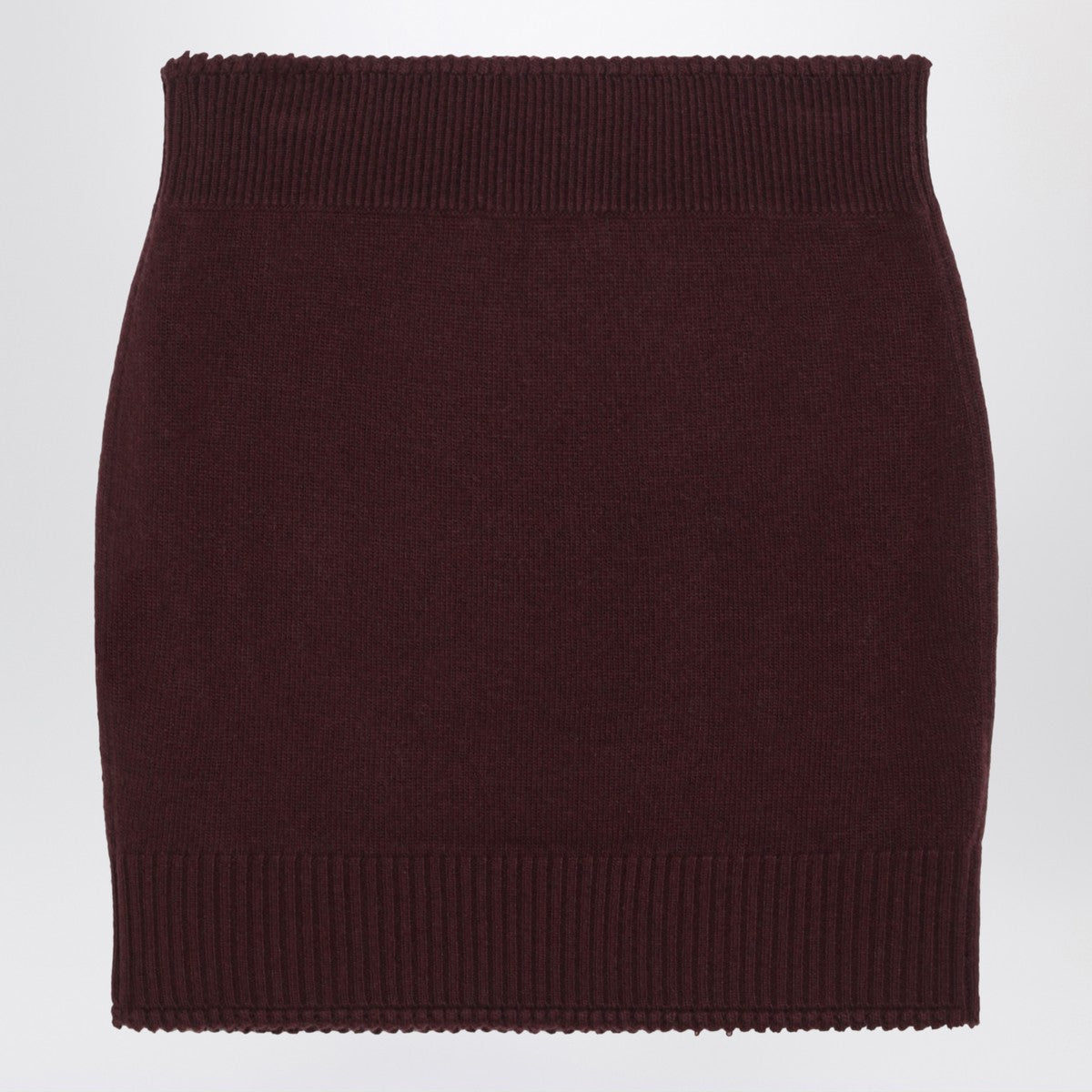 Chloé Bordeaux diamond-pattern wool miniskirt Chloé