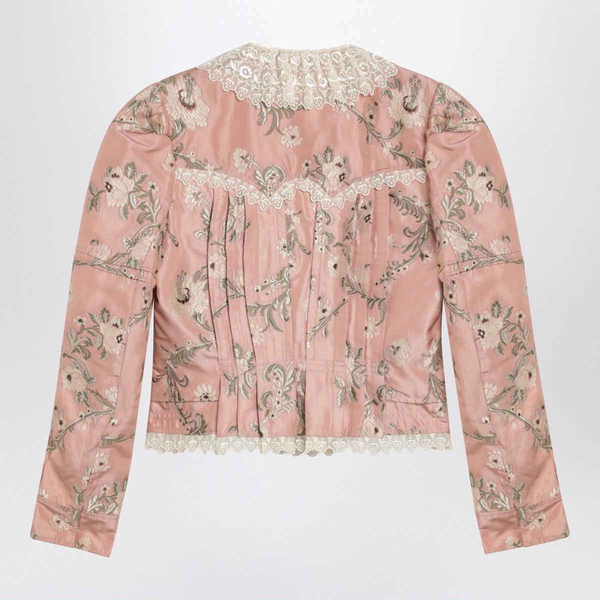 Chloé Baroque silk-blend taffeta jacket with floral jacquard Chloé