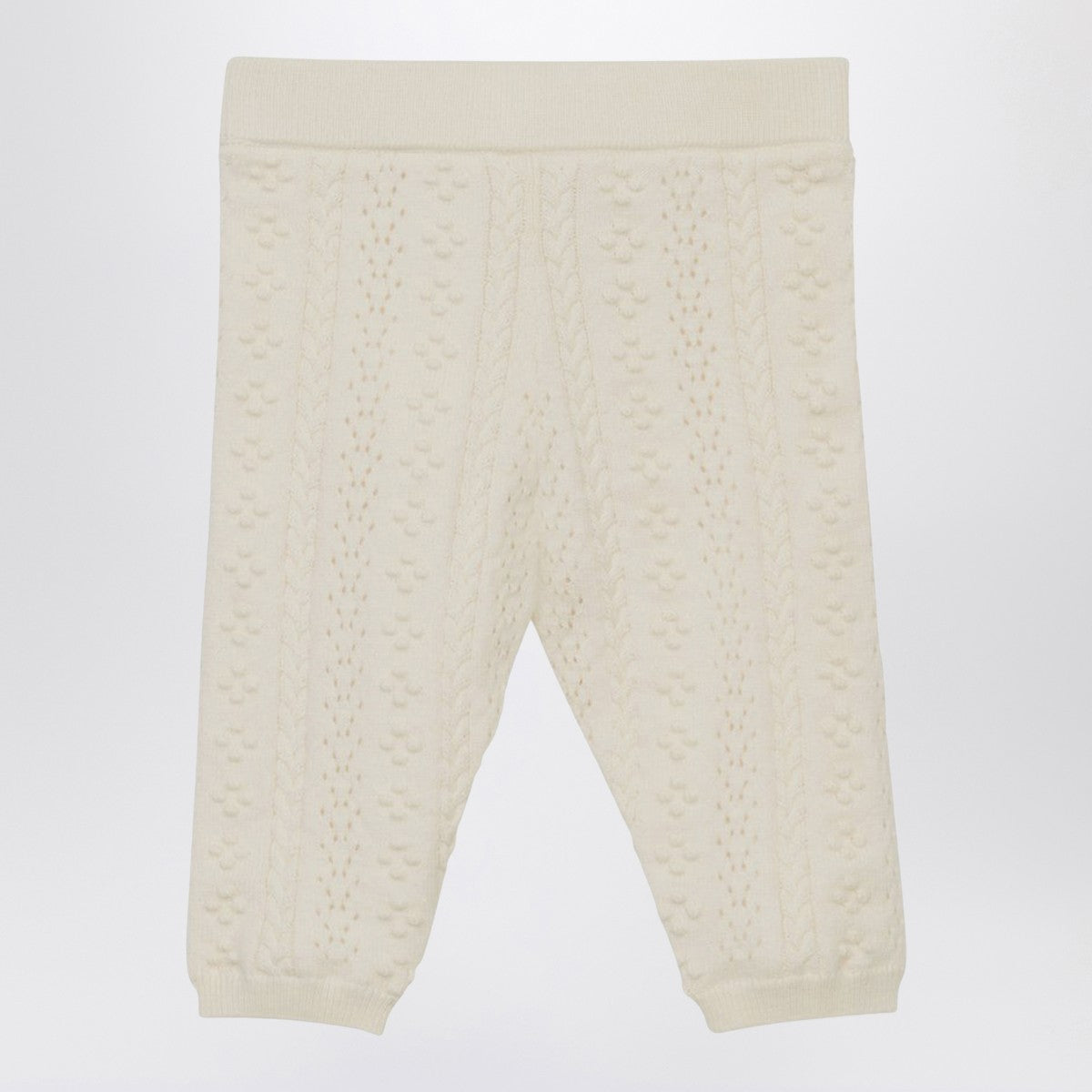 Chloé Ivory embroidered cotton and wool legging Chloé