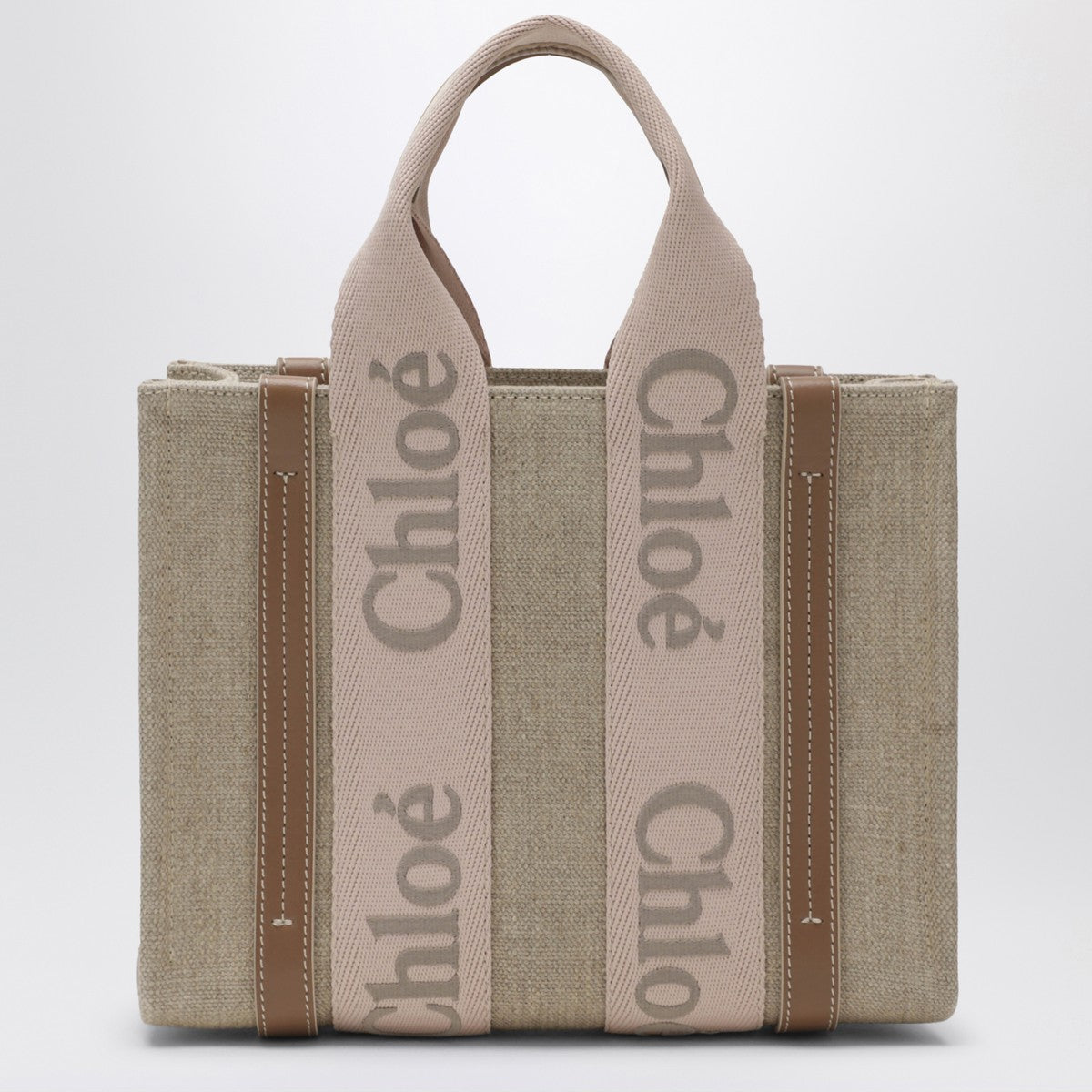 Chloé Woody blushy/beige canvas bag Chloé