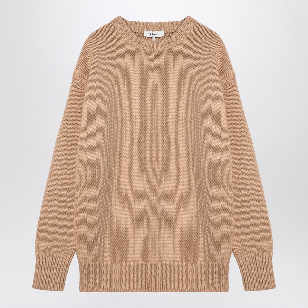 Chloé Nude cashmere and cotton oversize jumper