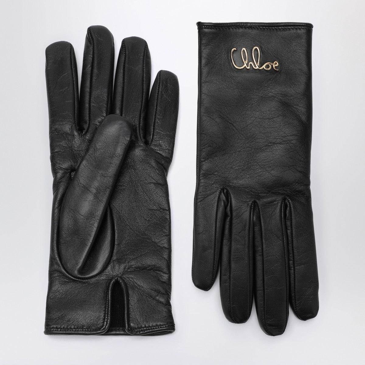 Chloé Iconic black leather gloves Chloé