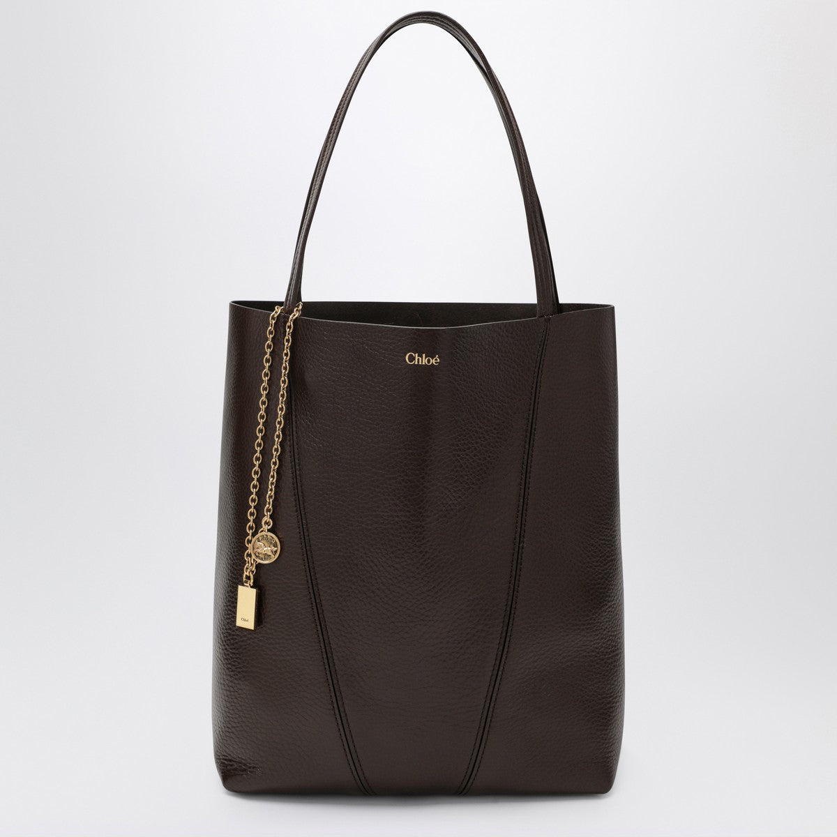 Medium dark brown Chloé Spin tote bag Chloé