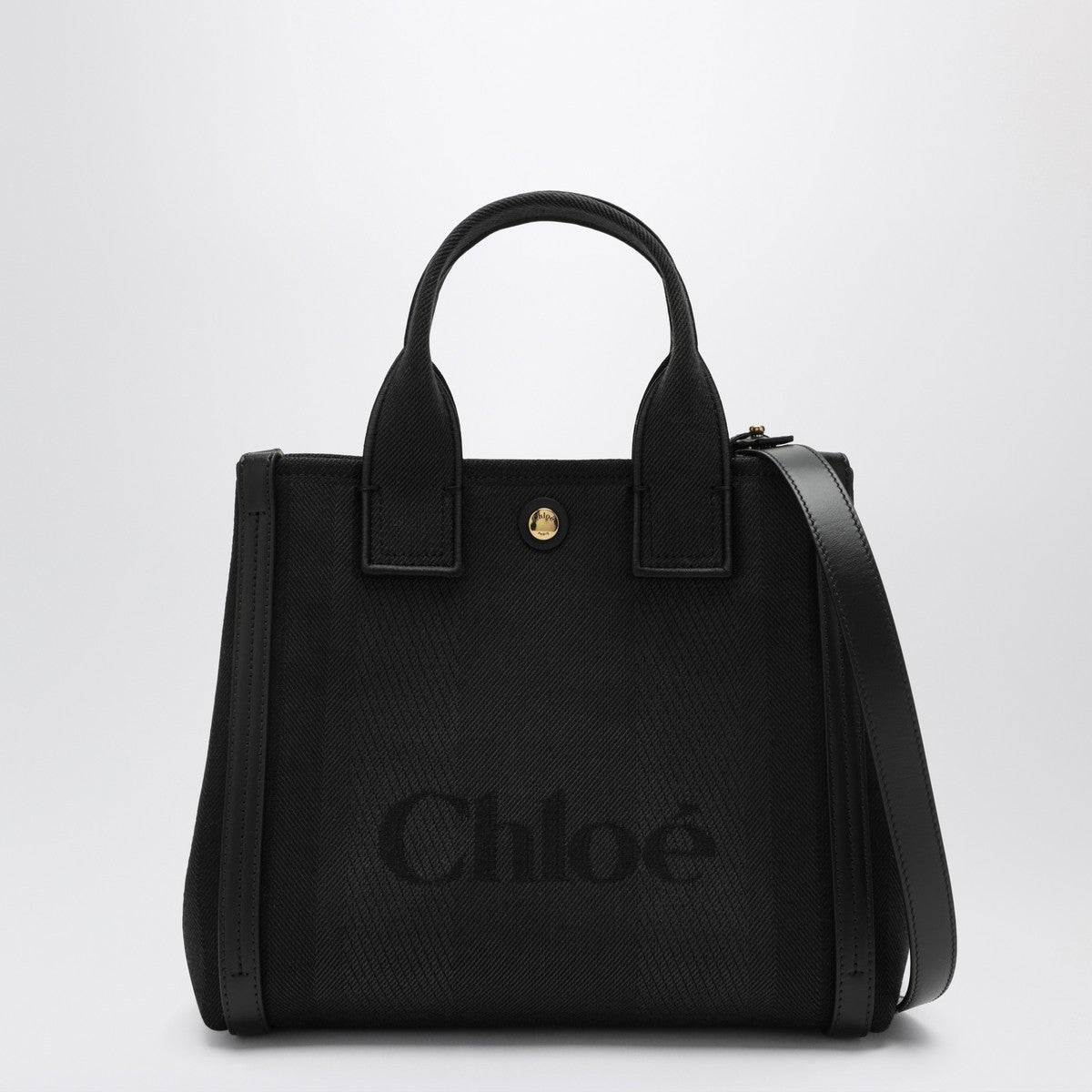 Chloé Carry Small tote bag in black canvas Chloé
