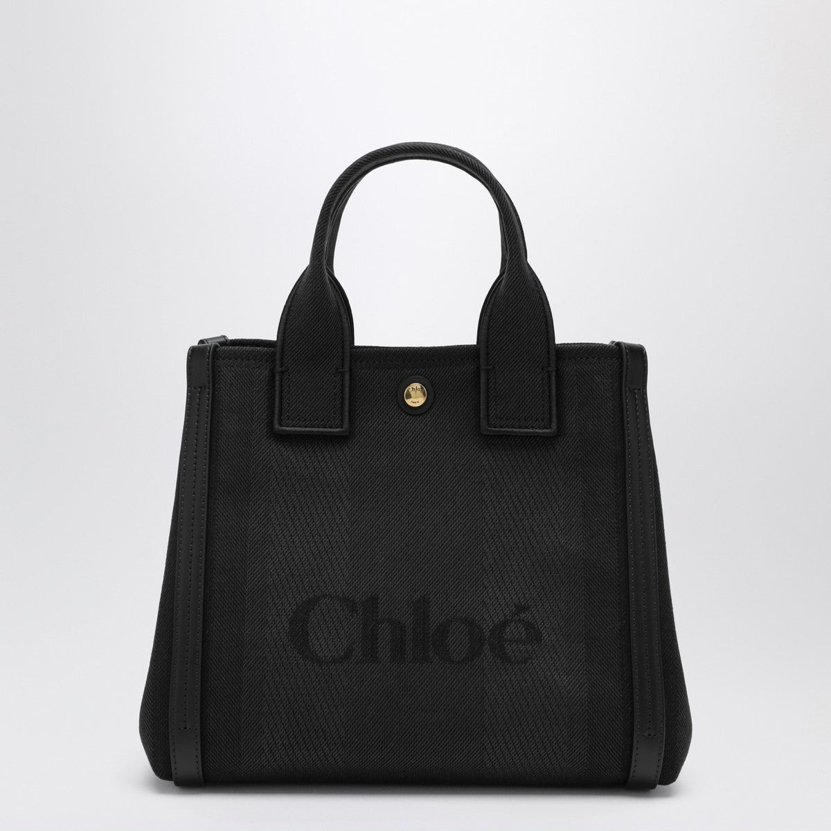 Chloé Carry Small tote bag in black canvas Chloé