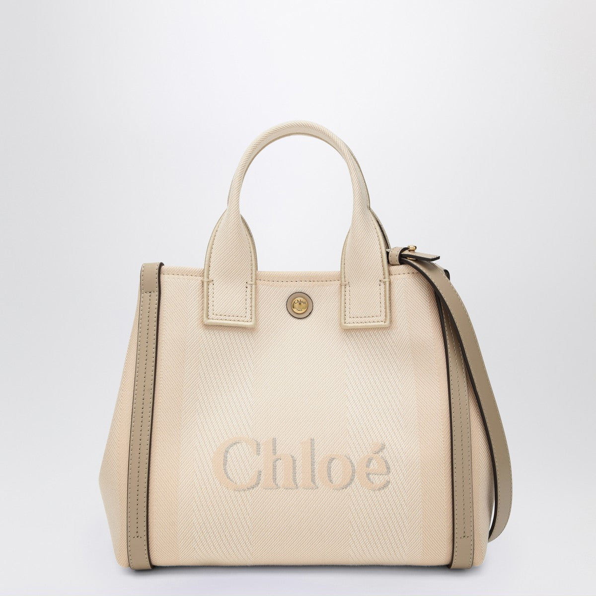 Chloé Carry Small tote bag in Blushy Beige canvas Chloé