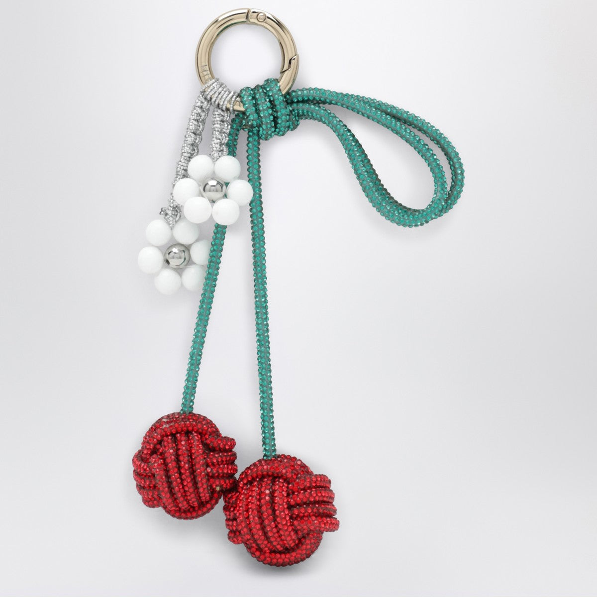 Hibourama Cherry charm with red/green crystals Hibourama