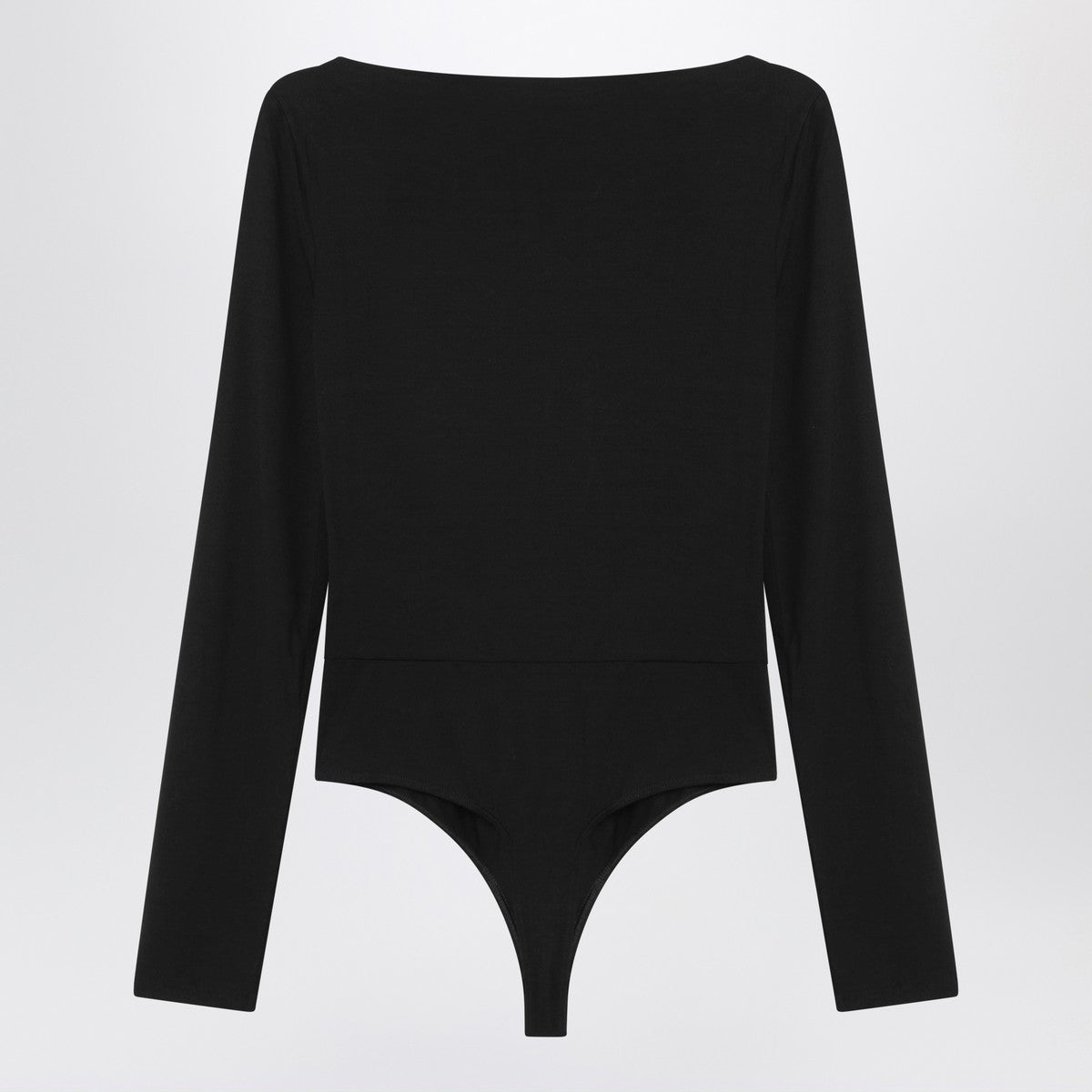 Max Mara Black crossover bodysuit in stretch jersey Max Mara