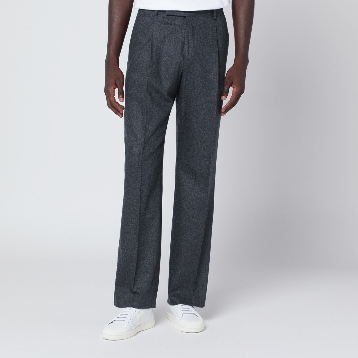 PT Torino Gray wool and cashmere trousers PT Torino