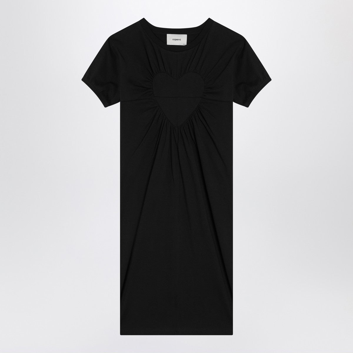 Coperni Black mini dress with heart Coperni