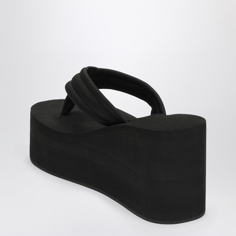 Coperni Black wedge sandal with logo Coperni