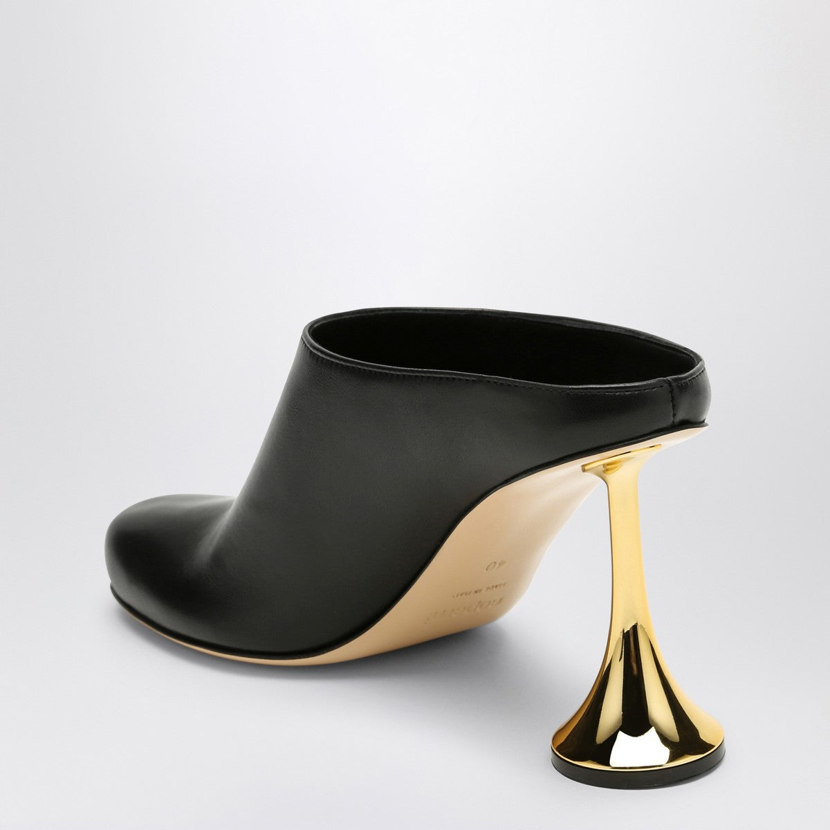 Coperni Orchestra Closed Mule Heel in black leather Coperni