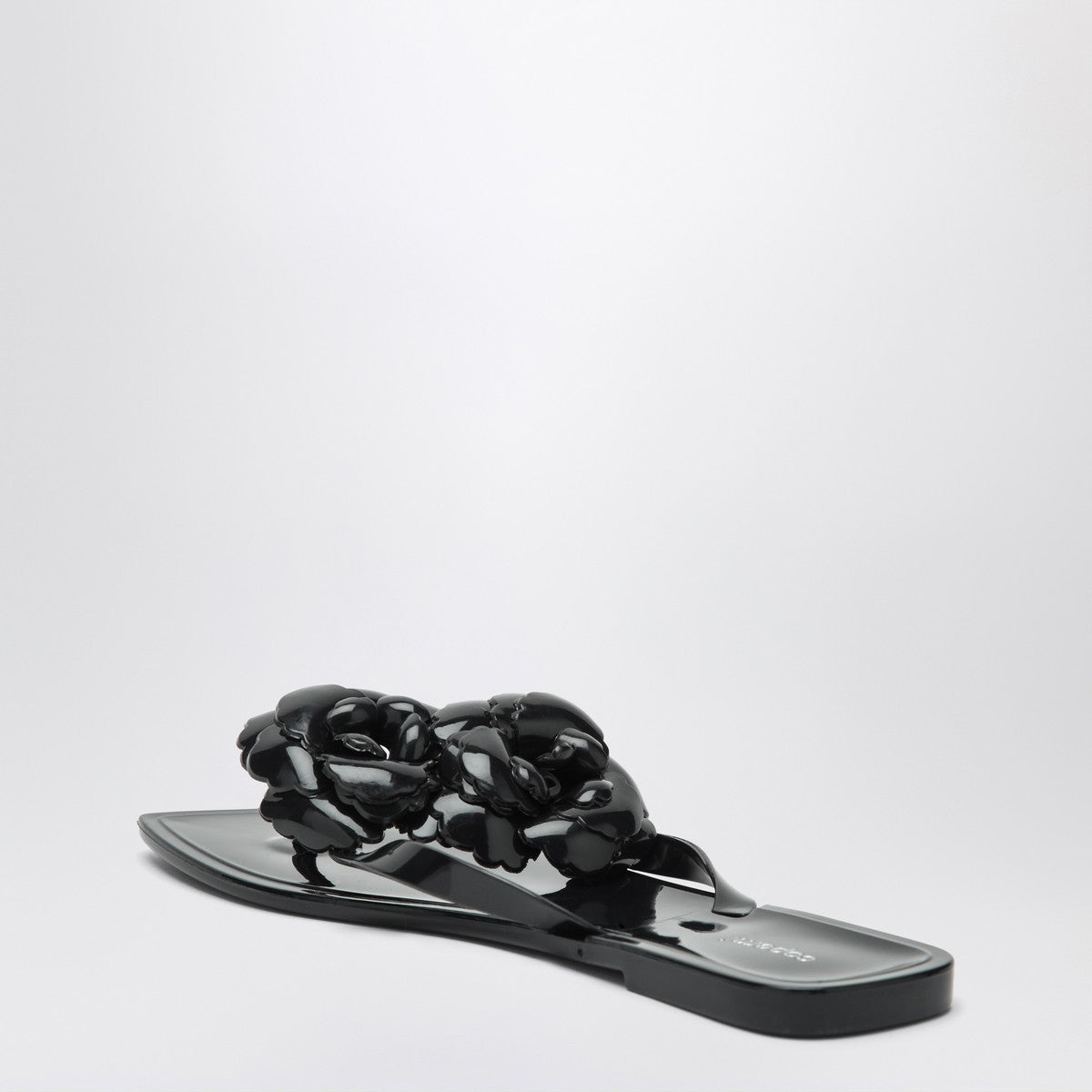 Coperni Black silicone Flower flip-flops Coperni