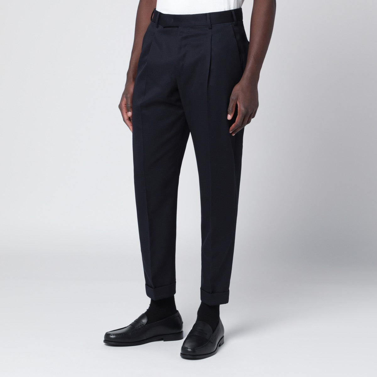 PT Torino Navy blue wool trousers PT Torino