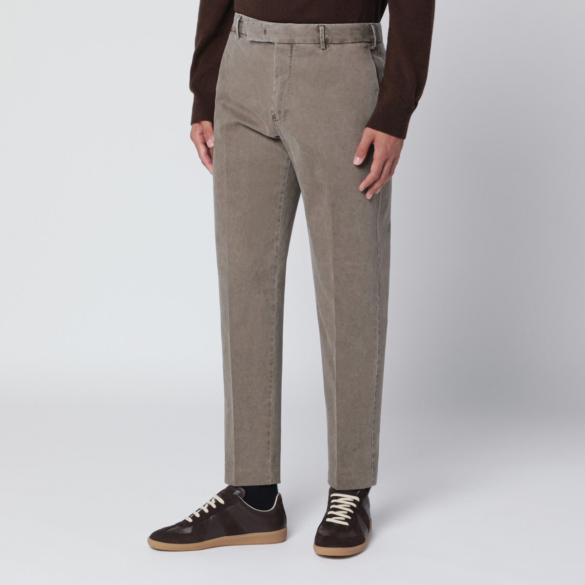 PT Torino Mud-coloured cotton trousers PT Torino