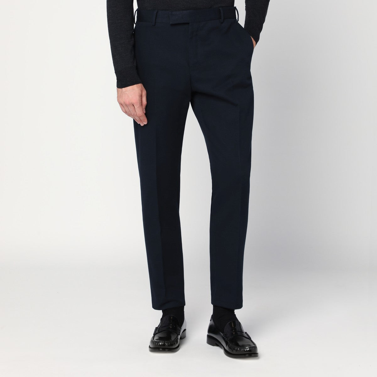 PT Torino Navy blue cotton trousers PT Torino